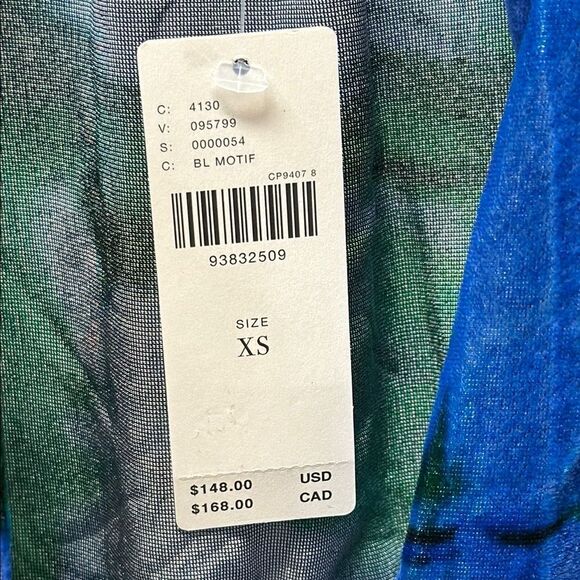 Anthropologie THE SOMERSET MINI DRESS: VELVET EDITION Blue, Green, Blk XS NWT - Picture 4 of 8